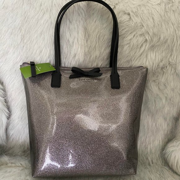 kate spade Handbags - Kate Spade Silver Sparkly Tote kate spade Handbags - Kate Spade Silver Sparkly Tote